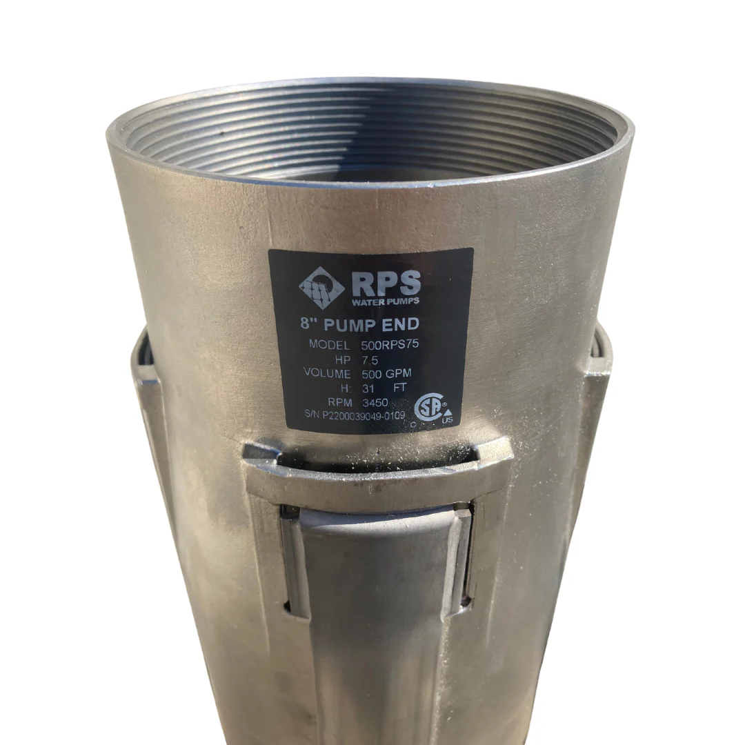 RPS 10HP 480V 500RPS100, Up to 80FT Head, 250 to 660GPM, Stainless Steel Submersible Pump End + Motor - Image 12