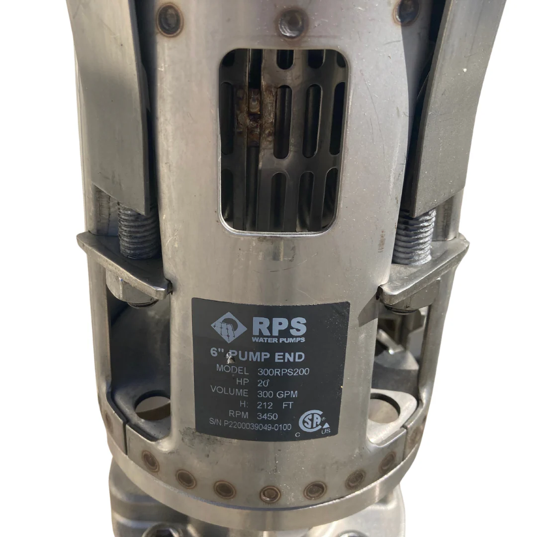 RPS 25HP 480V 230RPS250, Up to 400FT Head, 132 to 317GPM, Stainless Steel Submersible Pump End + Motor - Image 4