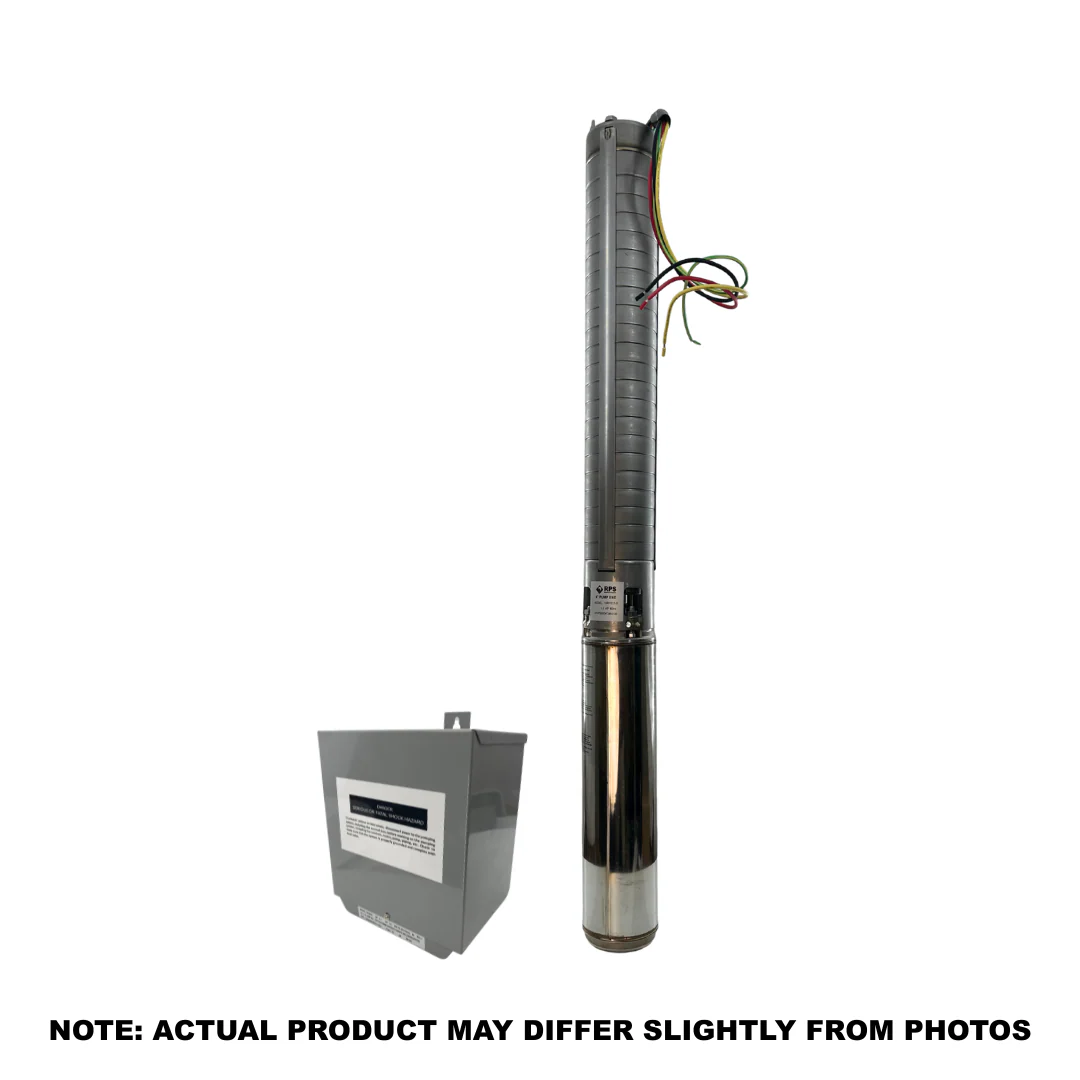 RPS Steel Pro 1/2 HP 220V, 2-Wire | 4" Submersible Well Pump + Stainless Steel Impeller | 100 ft Head, 6–18 GPM | 18RPS05-S Complete Kit - Image 11